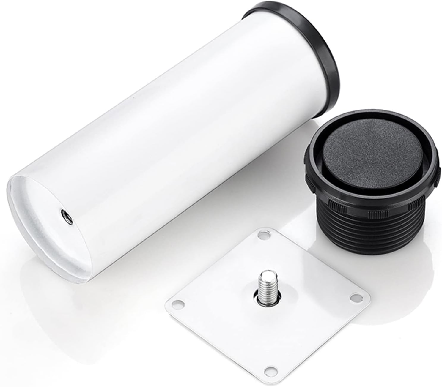 Metal Furniture Legs, 4 Pcs Adjustable Table Legs, Cabinets Coffee Tables Tv Cabinets Desks Sofa Beds, and Other Furniture Supporting Feet, DIY Replacement Legs, Black/White,Black-35cm(13.8in)