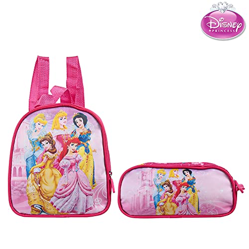 Kit Mochila Escolar Infantil Princesas Com Rodinhas