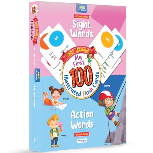 Image of The Book Tree Action & Sight Word Flashcards for Kids | 100 Early Learning Cards | Fun & Easy Word and Sentence Practice | Educational Flashcards for Preschool Learning & Toddler Activities