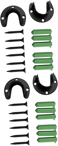 BESTOYARD 4 piezas de soporte de barra de armario, cortinas de barra de cortina, soportes de estantería, estantes de barra de armario, soportes de