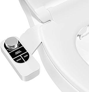 SAMODRA Bidet – Selbstreinigende Doppeldüse, kaltes Wasser, nicht elektrischer Bidet-Aufsatz für Toilette,unabhängig einstellbarer Wasserdruck, Quick-Release Funktion für einfach Reinigung