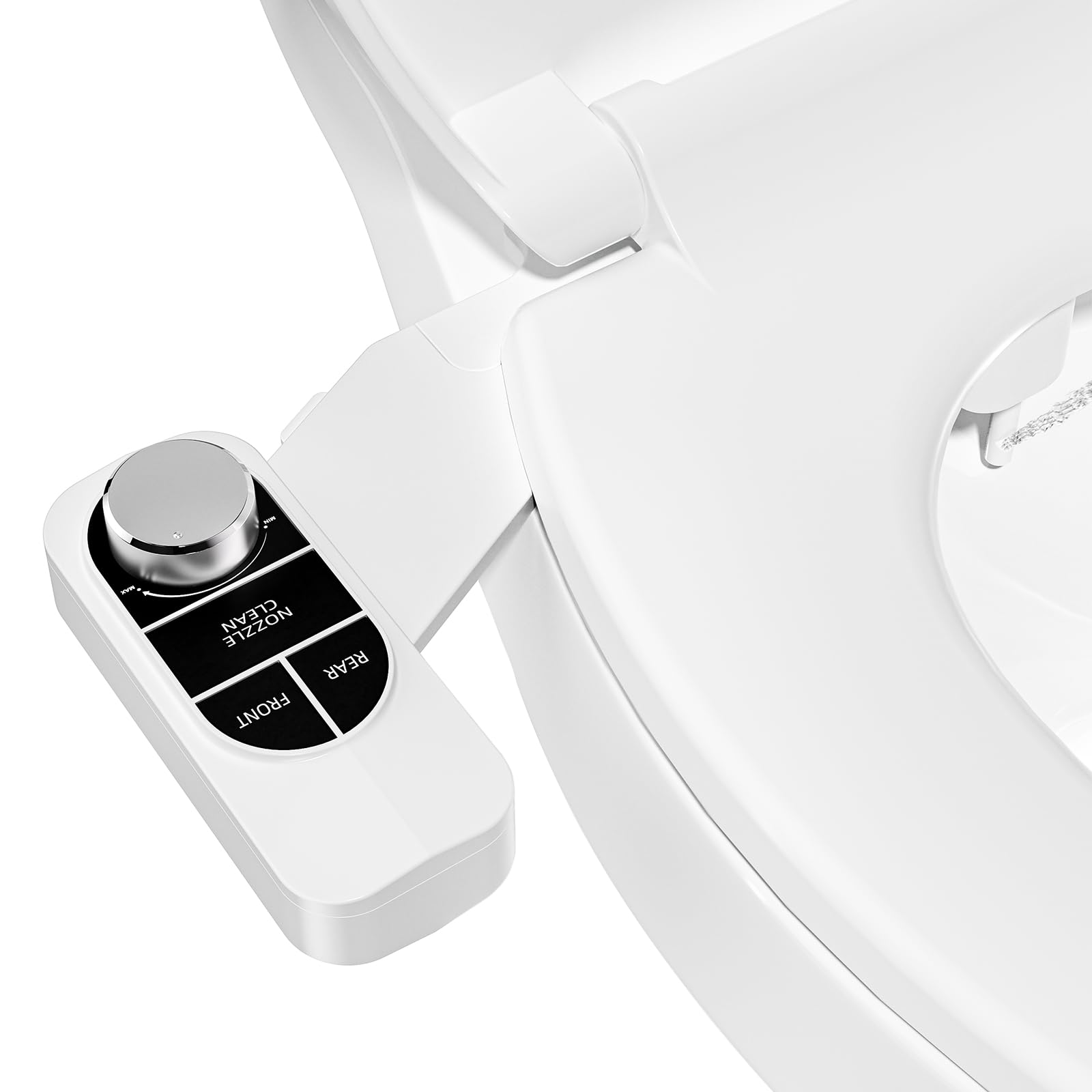 SAMODRA Bidet – Selbstreinigende Doppeldüse, kaltes Wasser, nicht elektrischer Bidet-Aufsatz für Toilette,unabhängig einstellbarer Wasserdruck, Quick-Release Funktion für einfach Reinigung
