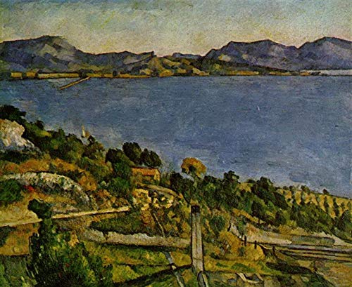 Art mural Mer à L'Estaque Paul Cézanne paysage de Provence peinture à l'huile