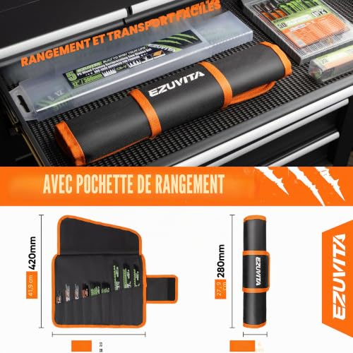 EZUVITA Lames de Scie Sabre 36 Pièces, Lames de Scie Alternative pour l'élagage des Arbres, Conviennent au Bois et au Métal, avec Sac de Rangement – vue 5