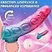 2025 Upgraded New Handheld Enhanced Penisen Largement Tool Extendors Sleeve 7.5 inch, 45% Girth Enhancer & 10 Vibration Modes NYW72 (Pink and Blue)