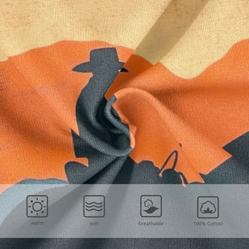 Cowboy Sunset Orange Cotton Underwear, Tag-Free Comfort Boy Underwear 2T3