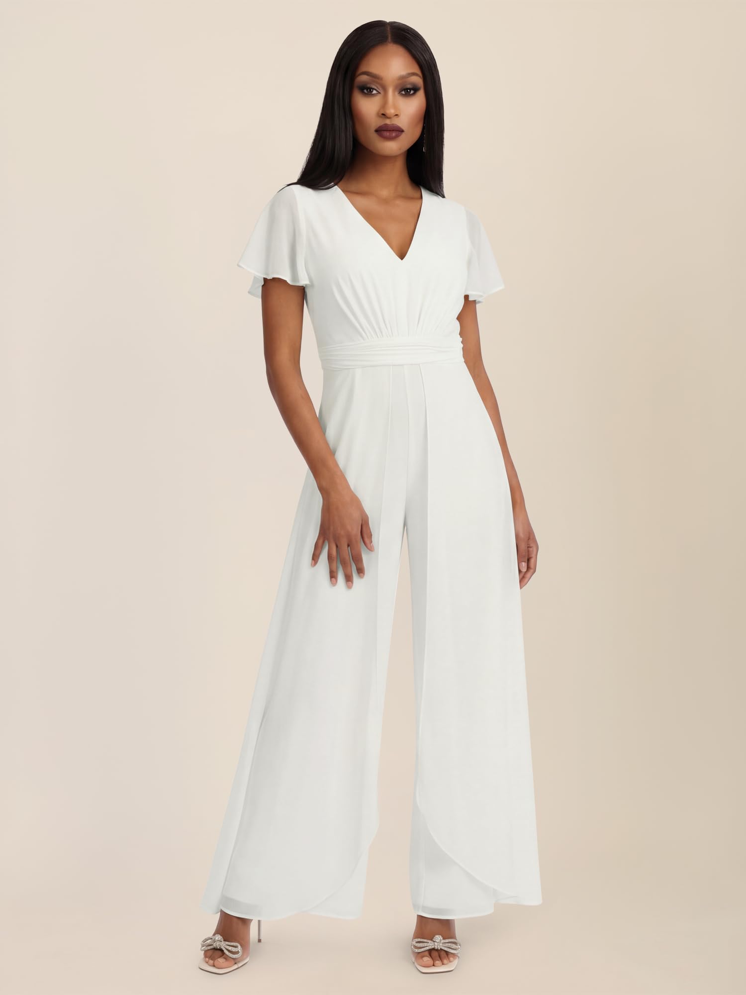 APART Eleganter Chiffonoverall mit fließendem Beinverlauf,