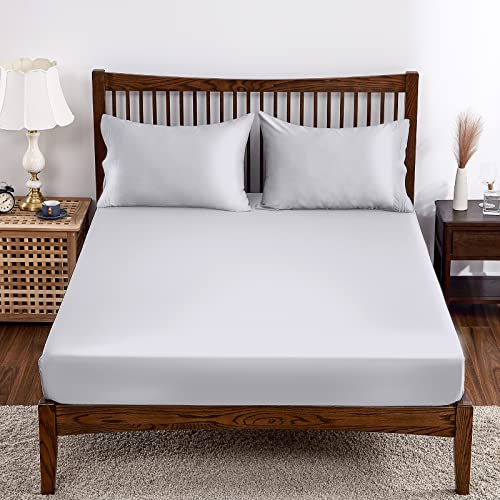Shunjie.Home 100 Bamboo Fitted Sheet Full Size, 100 Bamboo Cooling