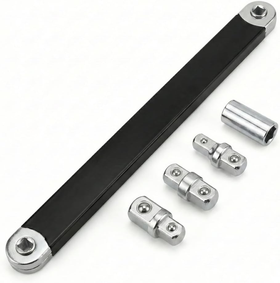 Premium 15 Inch Extension Wrench Offset Heavy Duty Offset Extension Impact Adapter Cheater & Torque Multiplier for Breaker Set Zero Degree Ratchet Tite Reach Mechanic Tools Gifts for Father
