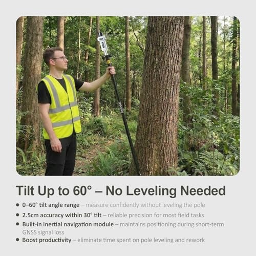 Image of SMA25R Net GNSS RTK Survey Equipment, Android Handheld GPS Positioning Rover Receiver with Android Software, CORS Connection, 10cm by PPP, 0-60 Tilt Compensation, for Land Surveying, Construction