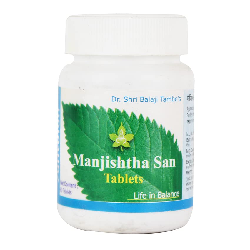 Santulan Ayurveda, Manjistha san Tablet-60Tabs Each, (Pack Of 1), Contains