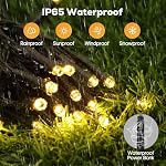 Rechargeable String Lights, 33ft 200LED Rechargeable Fairy Lights with Remote, Timer, IP65 Waterproof Portable Camping Lights for Tent, Patio, Bedroom, Outdoor Decor(Warm White) - Image 6