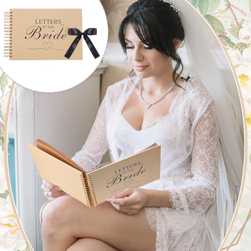 Álbum de recortes para bodas 'Cartas a la novia', libro de recuerdos, álbum fotográfico DIY con bolígrafos, cintas, flores y pegatinas, 40 páginas, tapa dura, para amante, amigo o niño miniatura 6