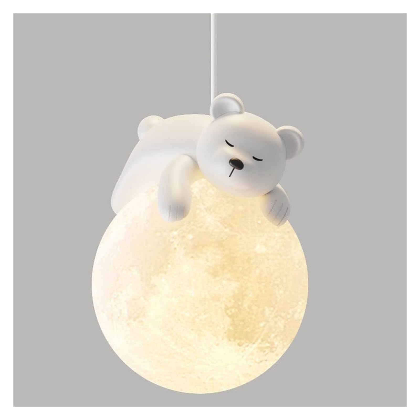 Lámpara colgante de 3 luces de 3000K con tecnología de globo lunar estampado 3D 7