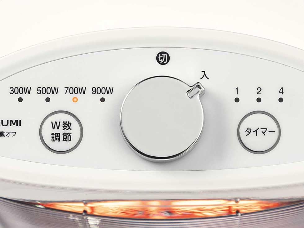 Amazon | コイズミ カーボンヒーター 900/700/500/300W オフタイマー