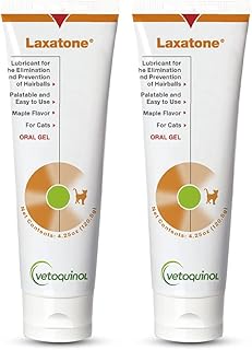 Vetoquinol Laxatone: Oral Hairball Lubricant Gel for Cats – Maple Flavored, 4.25oz 2 Pack