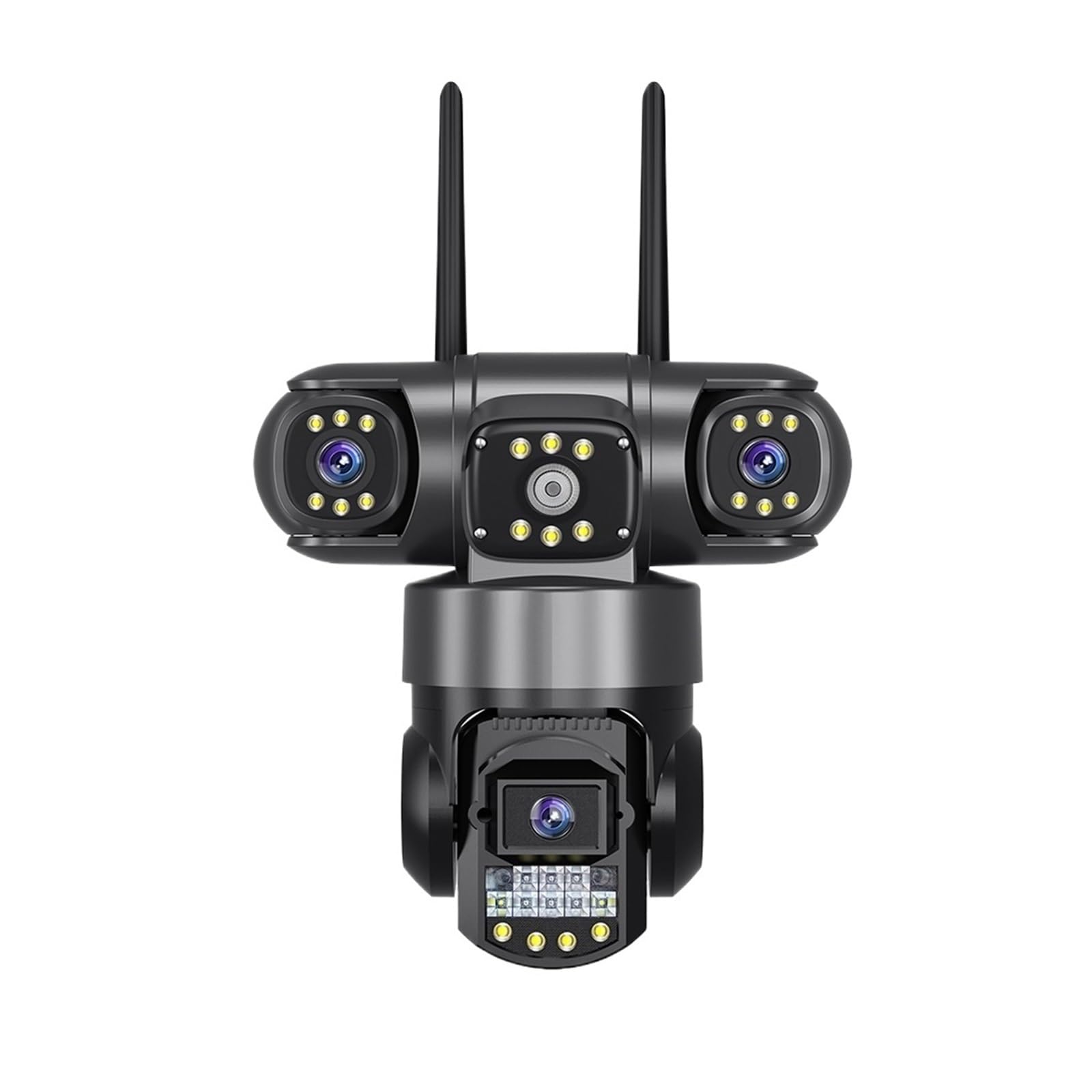 Telecamera IP Wi-Fi V380 PRO da Esterno 12 MP 6K, Triplo Obiettivo, Triplo Schermo, Monitor di Sicurezza, Visione Notturna, telecamere CCTV Impermeabili(EU Plug,Cam ADD 128GB Card)