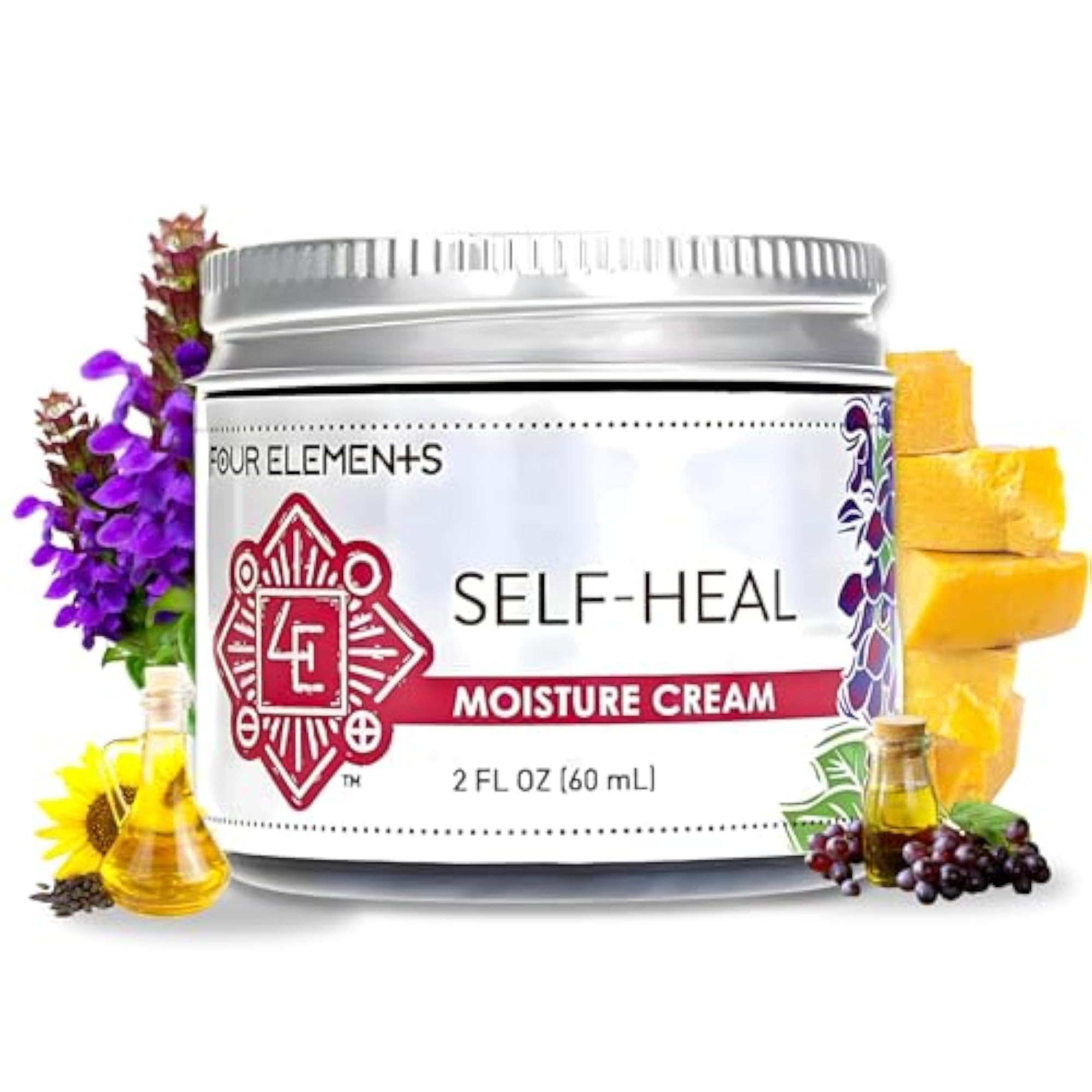 Self Heal Cream Organic Herbals 2 oz Cream