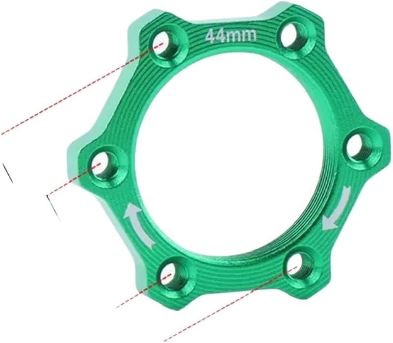 Bicycle Screw Thread Hub Flange Adapter Brake Disc 44mm Hub Brake Disc Threaded Base Cycling Bike Parts Compatible With(Green)