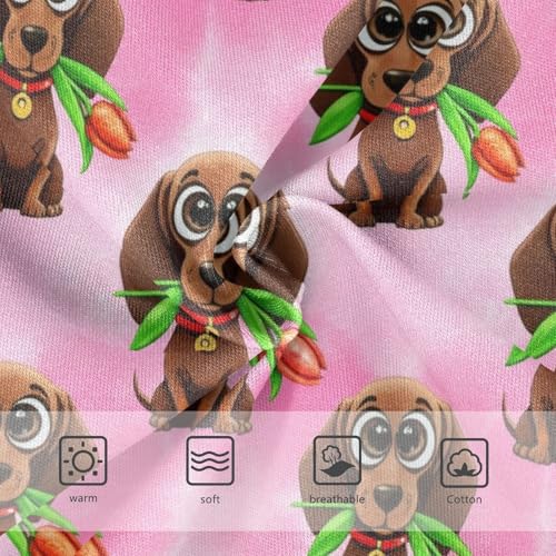 Toddler Girls Underwear 2t Cotton Little Girl Panties Stylish Kids Undies Briefs Cute Dachshunds Pink Animal3