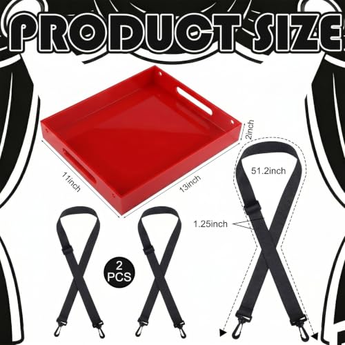 Novabright 1 Pack Halloween Snack Trays with Straps, 13 x 11 x 2, Acrylic by Novabright - Used condition - Image 2