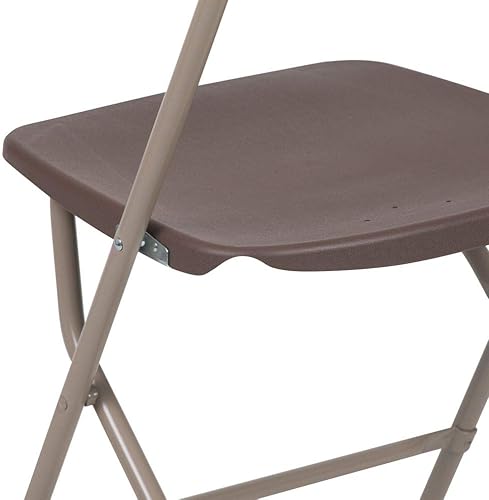 Vista 66 de Flash Furniture Hercules - Silla plegable comercial grande y alta, extraancha, capacidad de 650 libras de plástico duradero, color negro, paquete