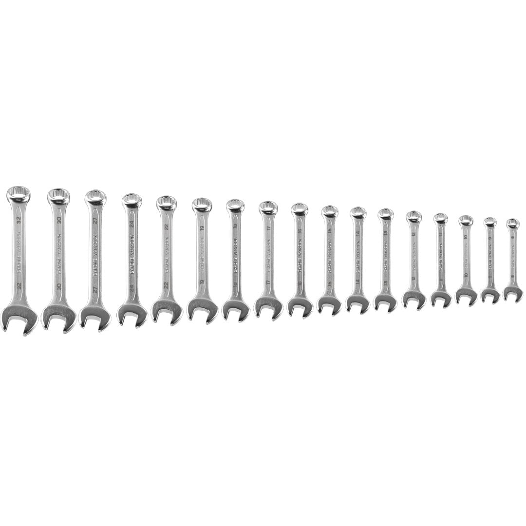 NEO 09-753 zestaw kluczy płasko-oczkowych 8-32 mm (17-częściowy)