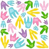 90 Pcs Dinosaur Footprints for Floor Colorful Dinosaur Decor Realistic Dino Footprints Wall Decals for Kids Classroom Jurassic Birthday Decoration School Playroom Baby Nursery Bedroom Home