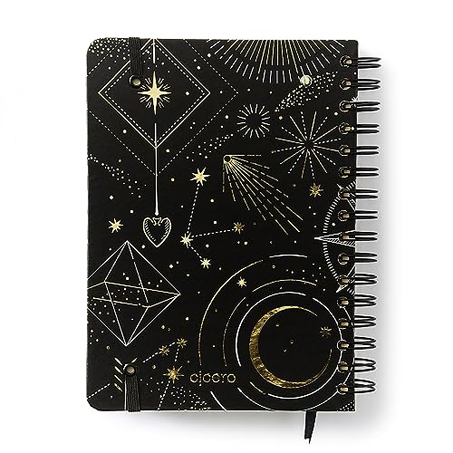 Agenda Planner Wire-O 2024 Astral Diária A5 Espaço Tempo Preto, Cicero
