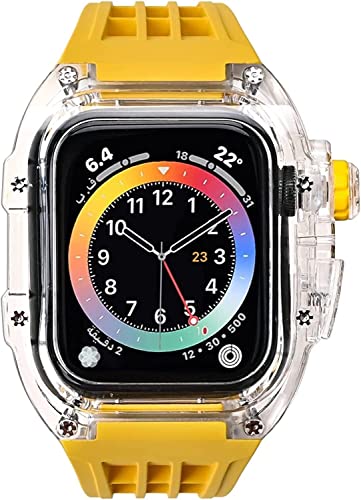 Kit bracelet transparent Apple Watch 49mm look RM Fluo haut de gamme