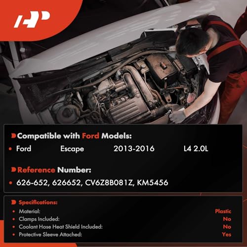A-Premium Upper HVAC Heater Hose Pipe Line Assembly with Protective Sleeve Attached Compatible with Ford Escape 2013 2014 2015 2016, 2.0L by A-Premium - Image 2