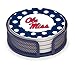 Thirstystone VUMS2-HA23 Stoneware Drink Coaster Set with Holder, University of Mississippi Dots