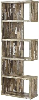 Coaster Home Furnishings Rectangular 5-Tier Bookcase Salvaged Cabin