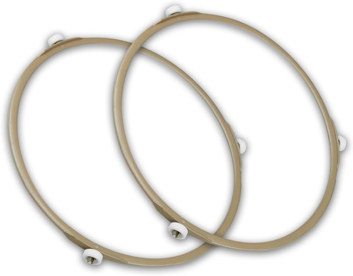 Good news Microwave Turntable Ring Microwave Oven Rotating Roller Support Ring, Microwave Glass Plate Tray Wheel Ring(Large, 2 Pieces)