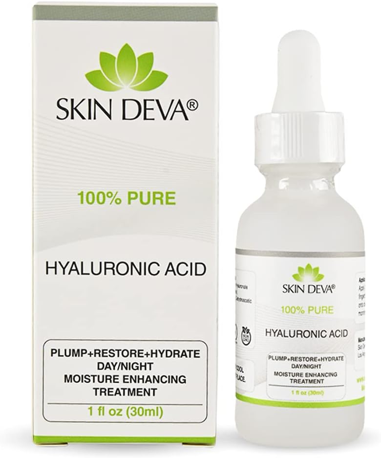 100% Pure Hyaluronic Acid Serum for Face – Hydrating Facial Serum to Help Plump and Smooth the Appearance of Fine Lines – Lightweight Moisture Boost for All Skin Types – 1 Fl oz