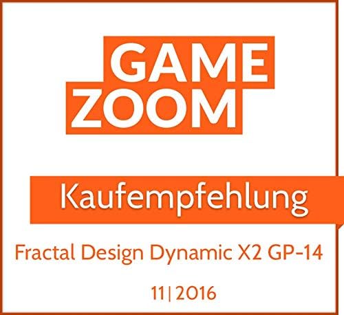 Fractal Design Dynamic X2 GP-14 Computer Fan - Silent Fan - High Airflow  140x140x25 mm  1000RPM  FDB-Bearings  Trip Wire - Aerodynamically shaped struts  12v - Black Edition (Single)