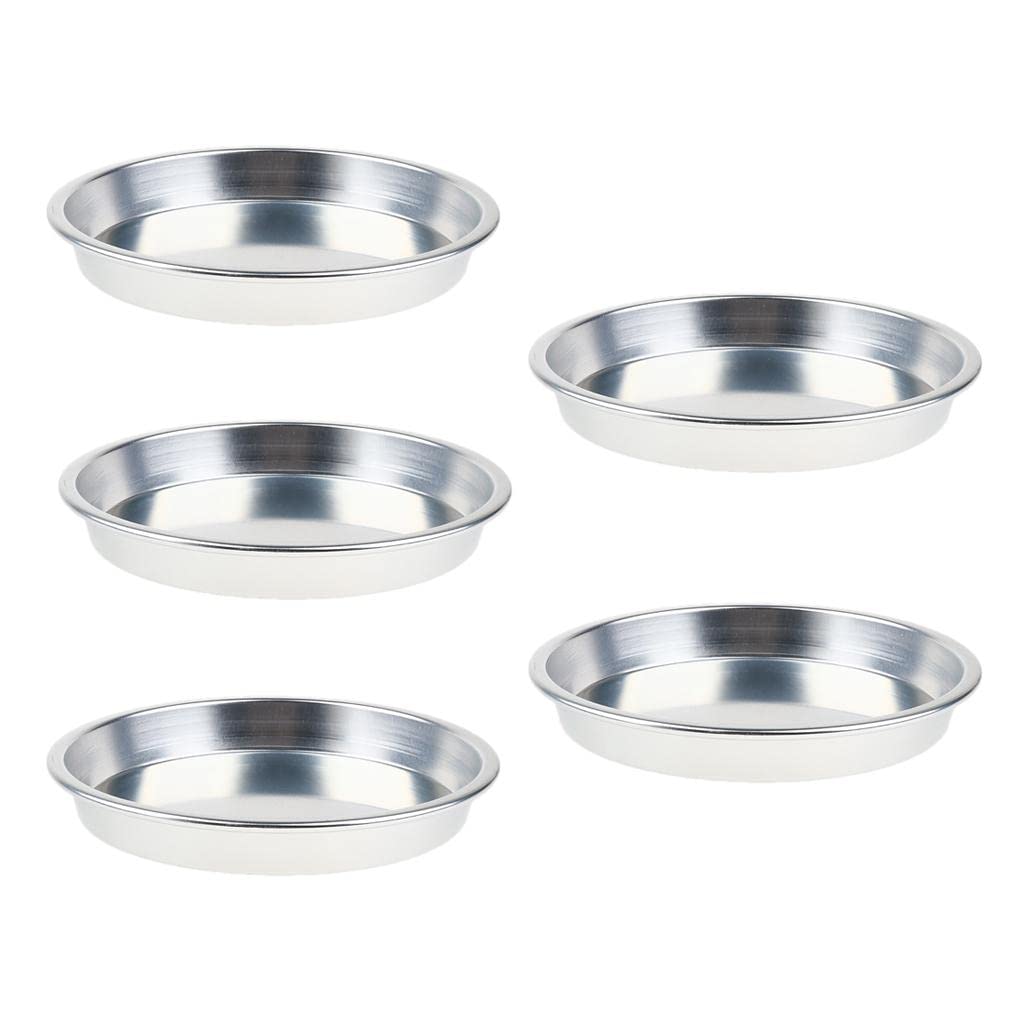 Juego de 5 platos de camping al aire libre | Recipiente de aluminio para alimentos para barbacoa | Apilable y peso | Bandeja de picnic para senderismo y viajes