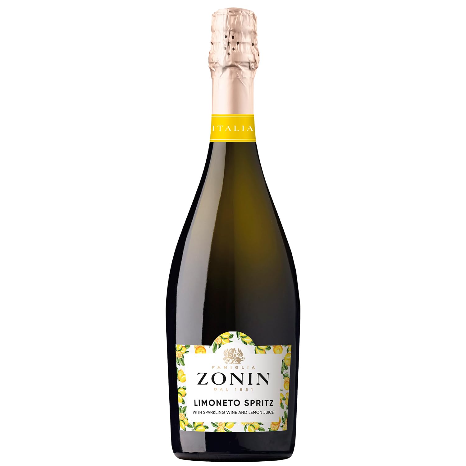 ZONIN Limoneto Spritz 11% ABV. Italian Sparkling Wine infused with Sicilian Lemon, add ice and for the perfect refreshing citrus spritz, 75cl / 750ml