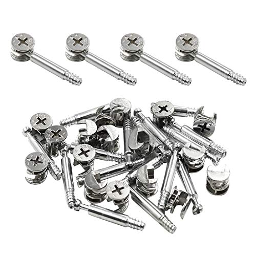 ZXHAO Furniture Cabinet Fixing Screw Locking Bolt Fitting 30pcs