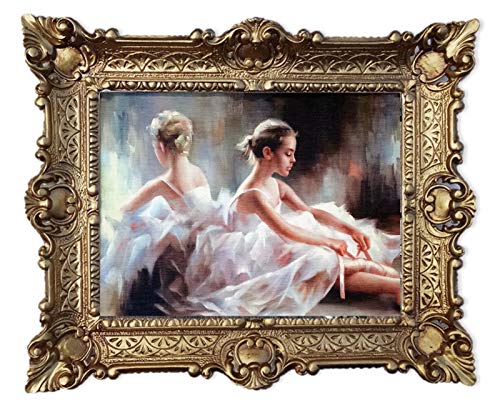 Tableau ballerine pour habiller un mur vide avec cadre baroque chic
