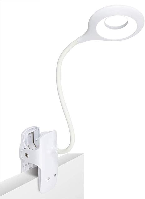 Clip On Reading Light, 28 LED Eye Protect Book Light, 3 Colour * 3 Brightness Bed Reading Light with Flexible Neck, USB Rechargeable Reading Lamp,Touch Control Bed Lamp