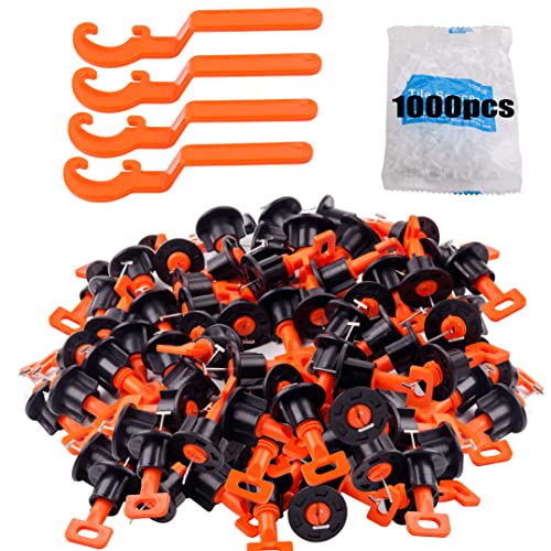 Tile Leveling System Kit with 200pcs Tile Leveler & 4 Special Wrenches & 1000pcs 2mm Tile Spacers by fleetise - Used condition - US$26.06