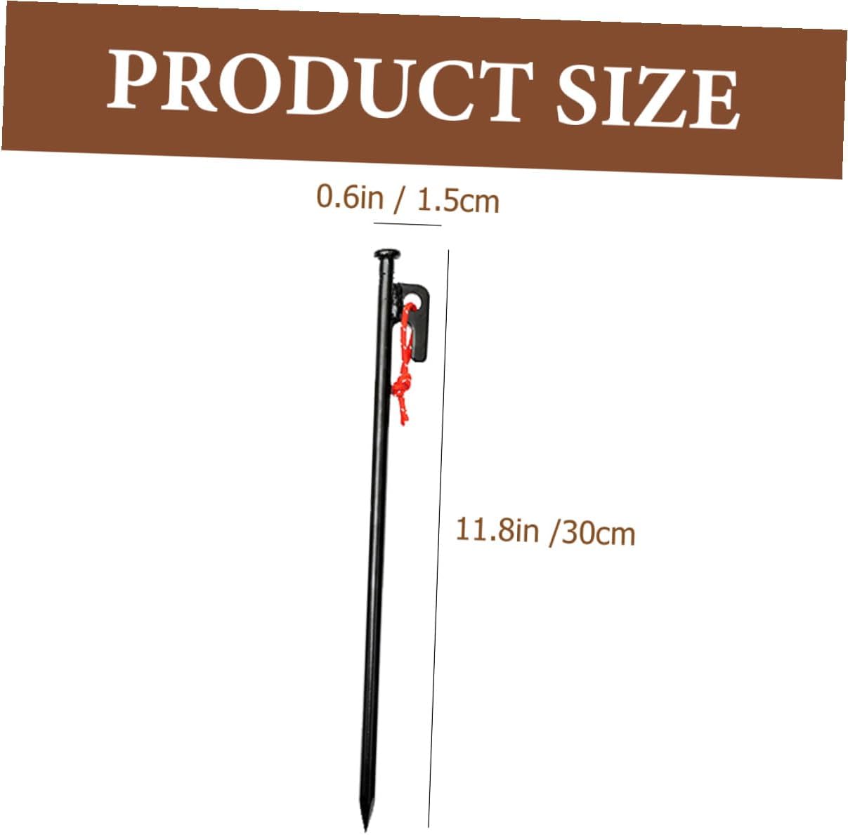 DOITOOL 10pcs Heavy Duty Camping Tent Pegs Set, 30cm Black Steel Tent Stakes with Storage Bag, Windproof Ground Anchors for Outdoor Camping and Tarp Shelter