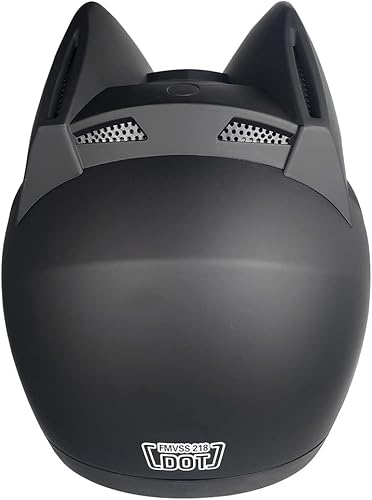 Miniatura 10 de Casco de motocicleta con orejas de gato, casco completo, para jóvenes, hombres y mujeres, casco de motocross de carreras