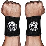 Bells of Steel Kettlebells Wrist Guard BellGuard Wrist Sweatband with Plastic Inserts for Shock Absorption | Gym Wrist Wraps, Wrist Brace for Working Out | One-Size-Fits-All, Pair of Wrist Guards