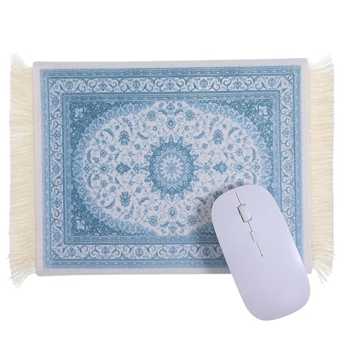 LLOUSSAK Vintage Fringed Bohemian Rug Mouse Pad, Non-Slip De