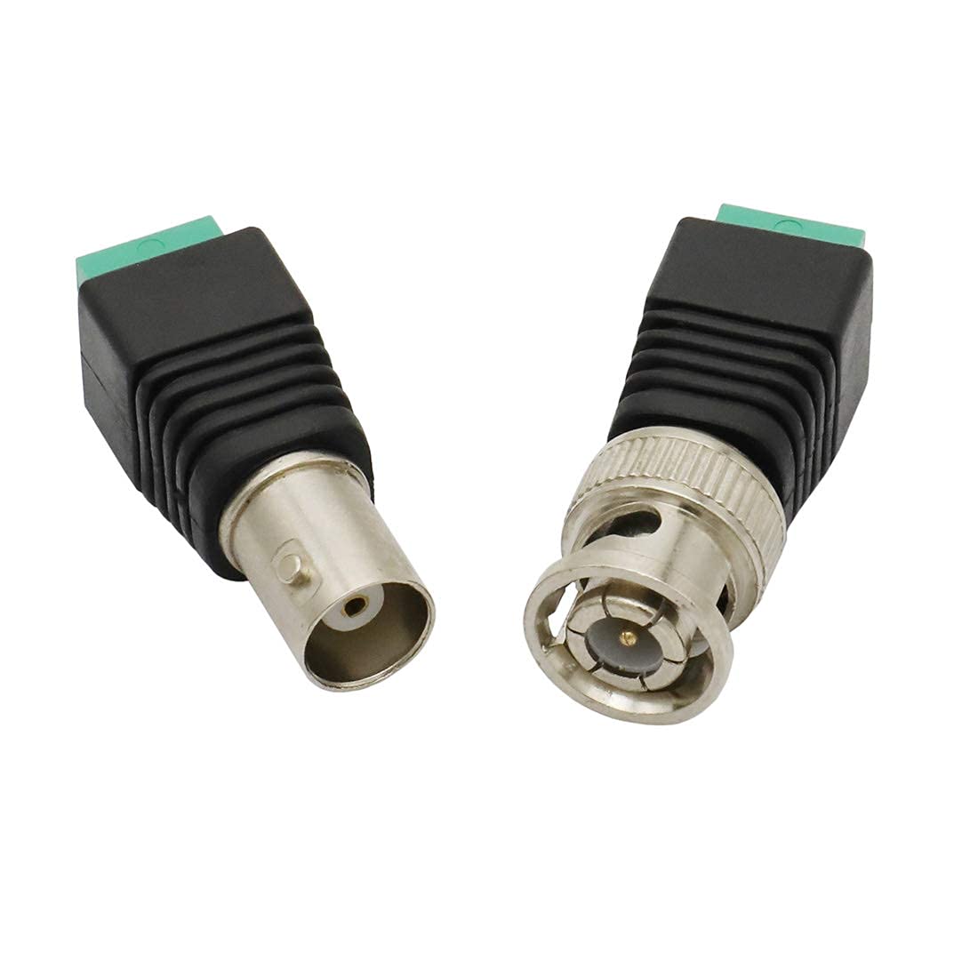 TAAPSEE 1 Set BNC Male & Female Connector Adapter with Solderless Screw Terminal for Balun CCTV Surveillance Camera Accessories, RG59 RG6 Video Coaxial Cable-image-35
