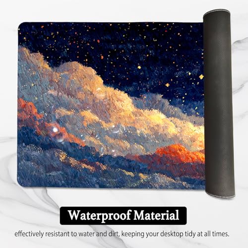 Image of Nuxovilar Professional Large Mouse Pad & Computer Game Mouse Mat (35.4x15.7IN, Dreamy Clouds & Luminous Celestial Art) (90 * 40cm Dreamy Celestial Clouds)