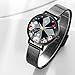 SHENGKE Reloj de Mujer Cielo Estrellado con Cristal de Corte de Diamantes Brillantes y Correa de Malla de Acero Inoxidable Relojes Elegantes para Mujer Imagen de SHENGKE Reloj de Mujer Cielo Estrellado con Cristal de Corte de Diamantes Brillantes y Correa de Malla de Acero Inoxidable Relojes Elegantes para Mujer