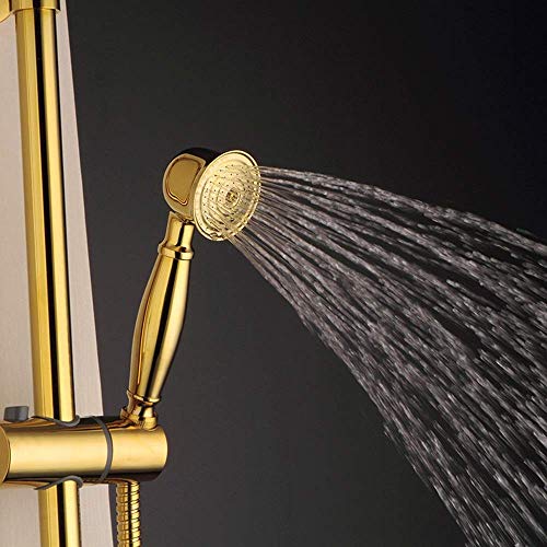 Tige de levage circulaire top spray avec robinet cuivre de douche - 3